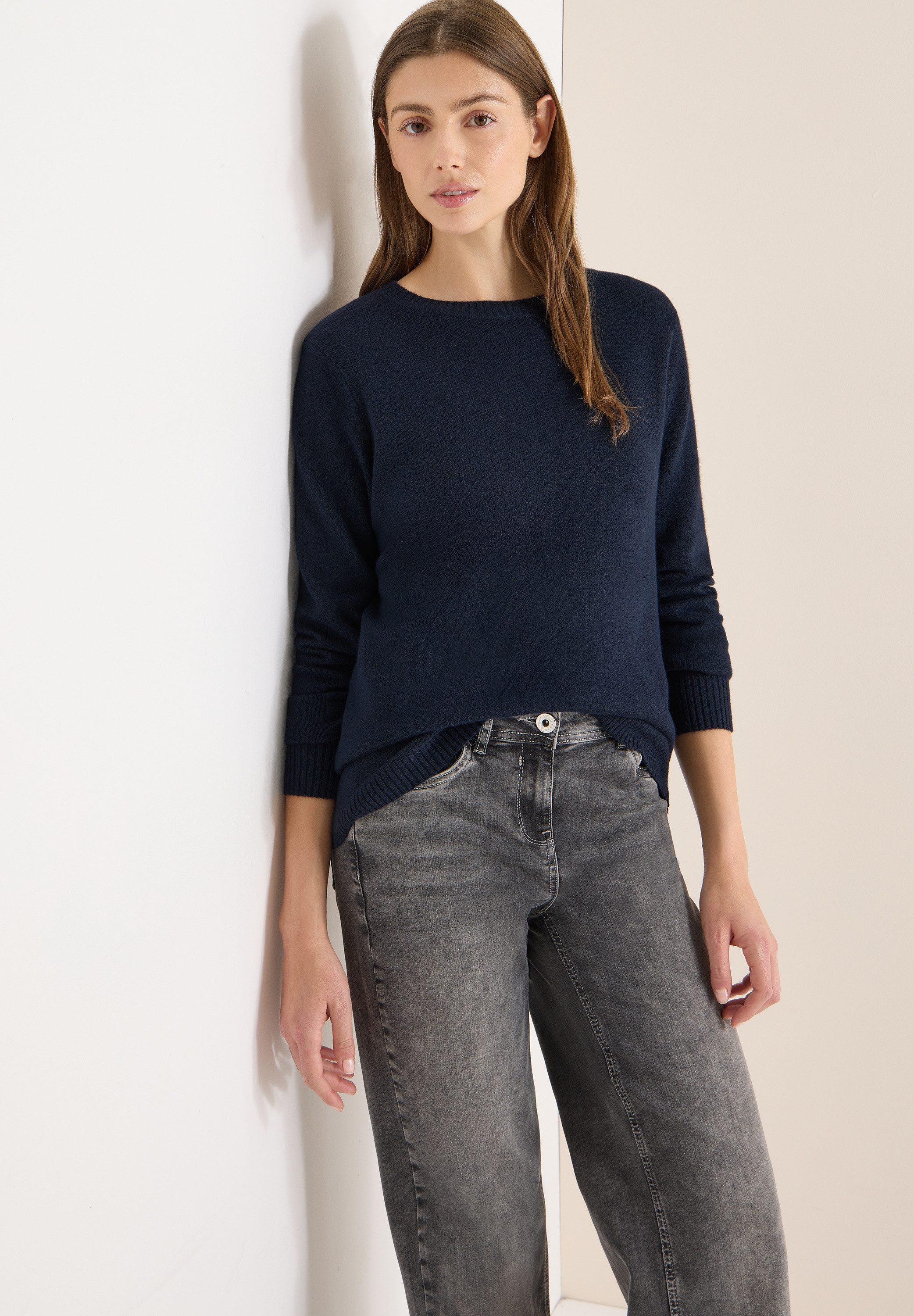CECIL Strickpullover mit U-Boot-Ausschnitt