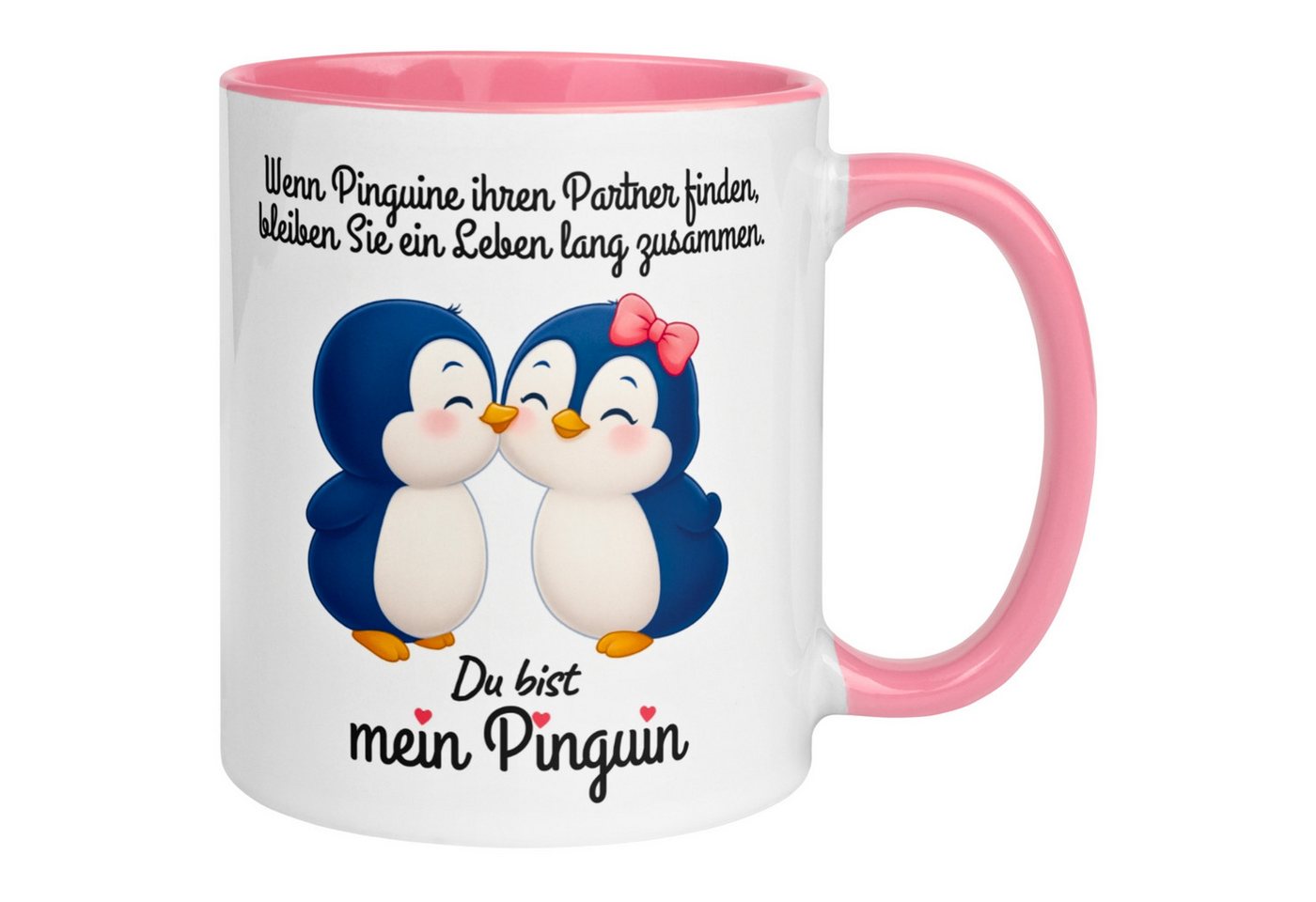 Momentals Tasse Liebe – „Pinguine bleiben zusammen“ – Ich liebe Dich Geschenk Partner, Gratis Versand · Links-&Rechtshänder · Spülmaschinenfest