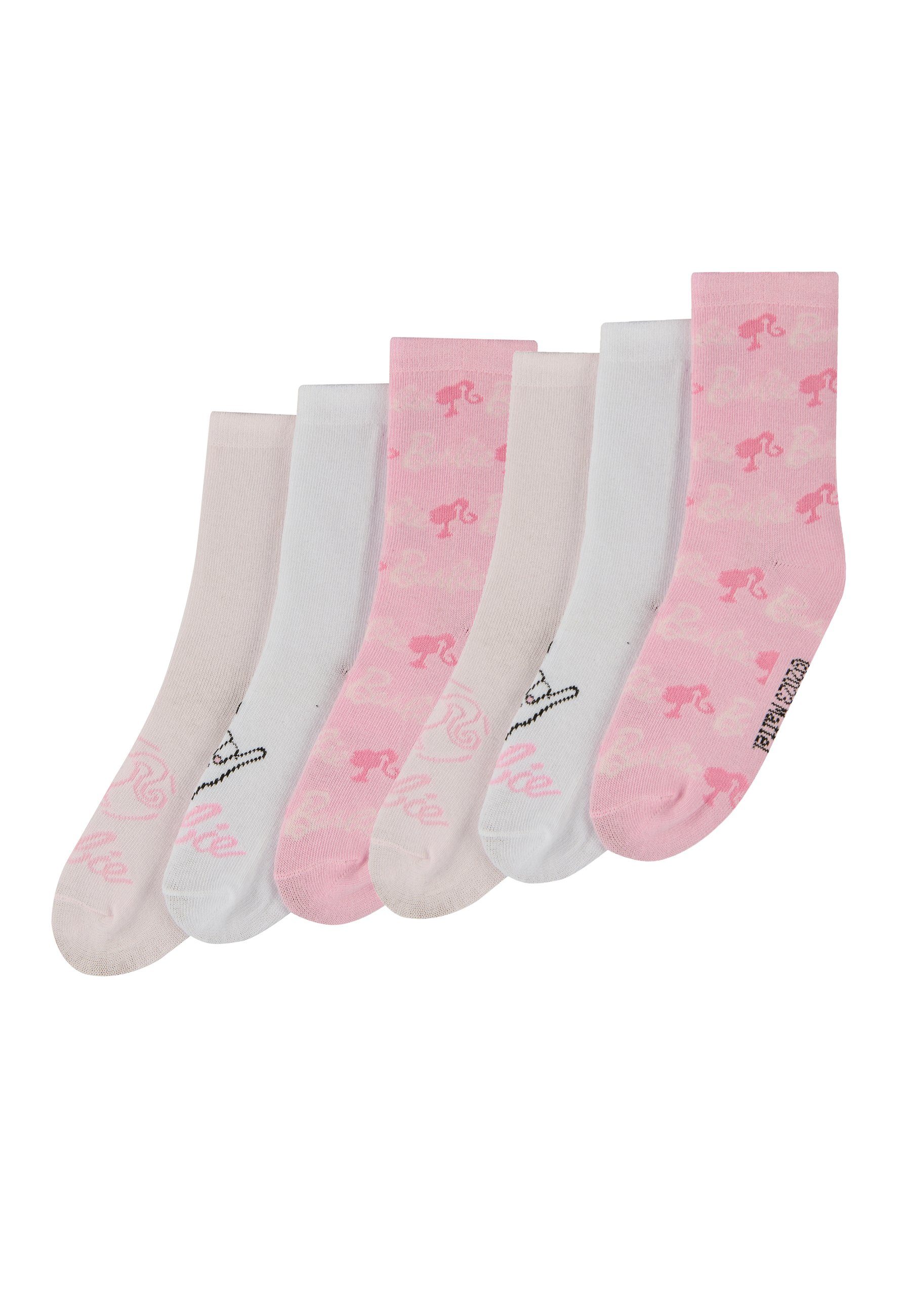 ONOMATO! Socken Barbie Kinder Mädchen 6er Socken Pack (6-Paar)