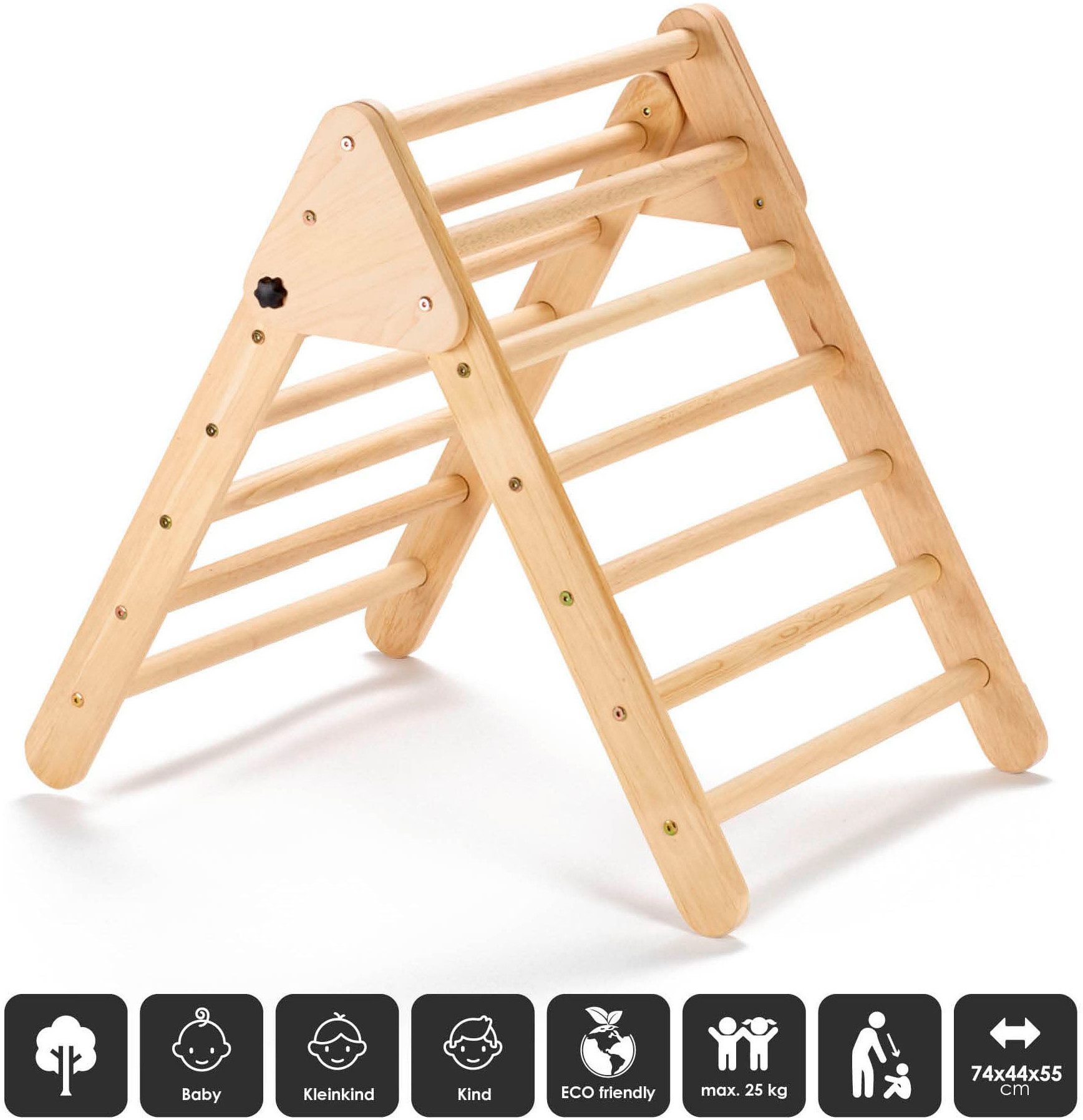 BabyGo Klettergerüst Woodland 2 Kletterdreieck, aus Holz