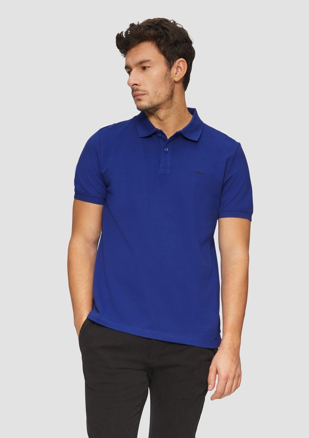 s.Oliver Poloshirt Poloshirt Kragen, Knopfleiste, kurzarm