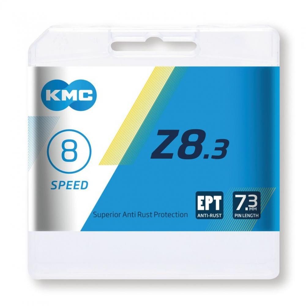 KMC Fahrradkette KMC Z8.3 EPT 8s Kette 114 Glieder silber - langlebige Schaltungskette