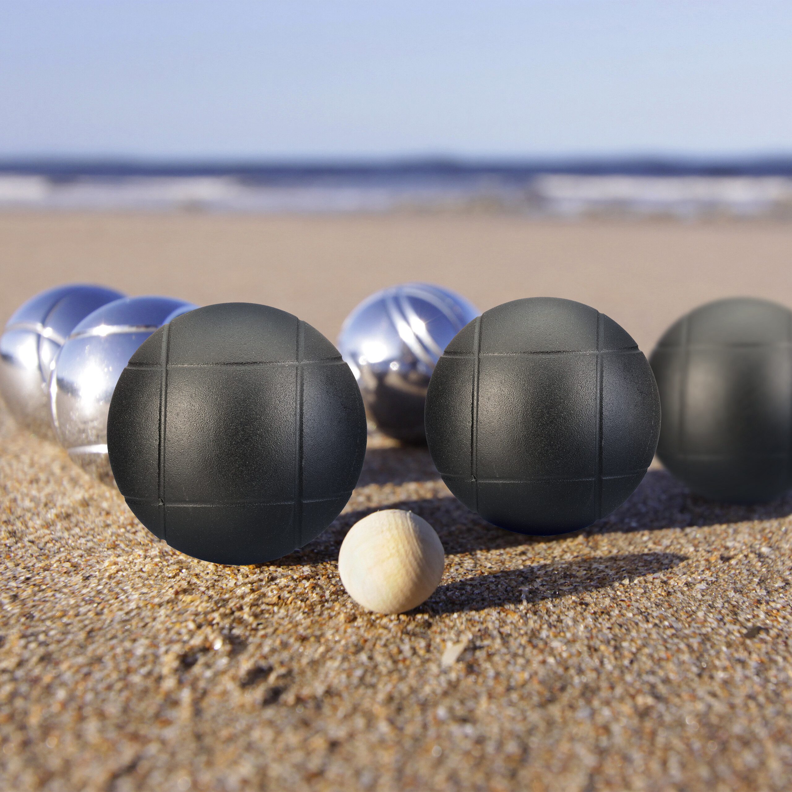 relaxdays Spielzeug-Gartenset 6 Boule Kugeln im Set, (6er Set)