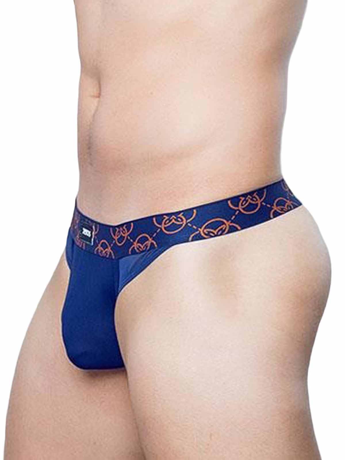 String 2Eros Himeros Thong Underwear Navy Blue