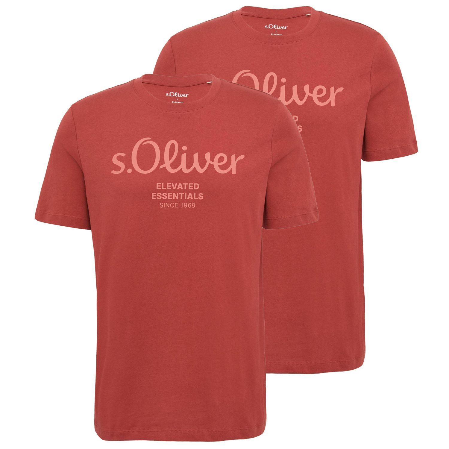 s.Oliver T-Shirt Casual (2-tlg) mit Rundhals-Ausschnitt, günstig online kaufen