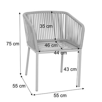 MCW Sitzgruppe MCW-N41-4, (Set, 5-tlg., 5-teilig), Witterungsbeständig und besonders pflegeleicht