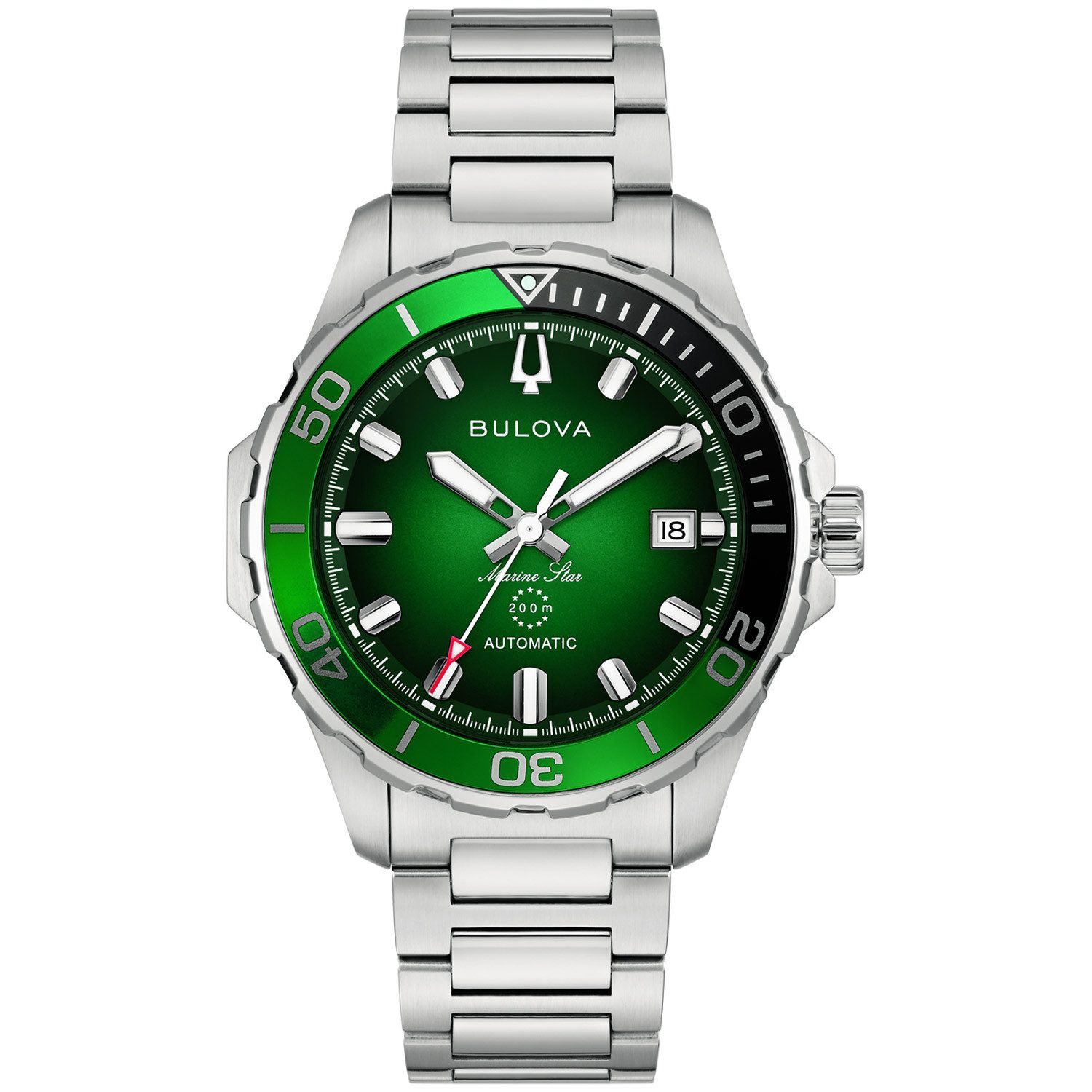 Bulova Automatikuhr Automatik Marine Star Stahl/Grün