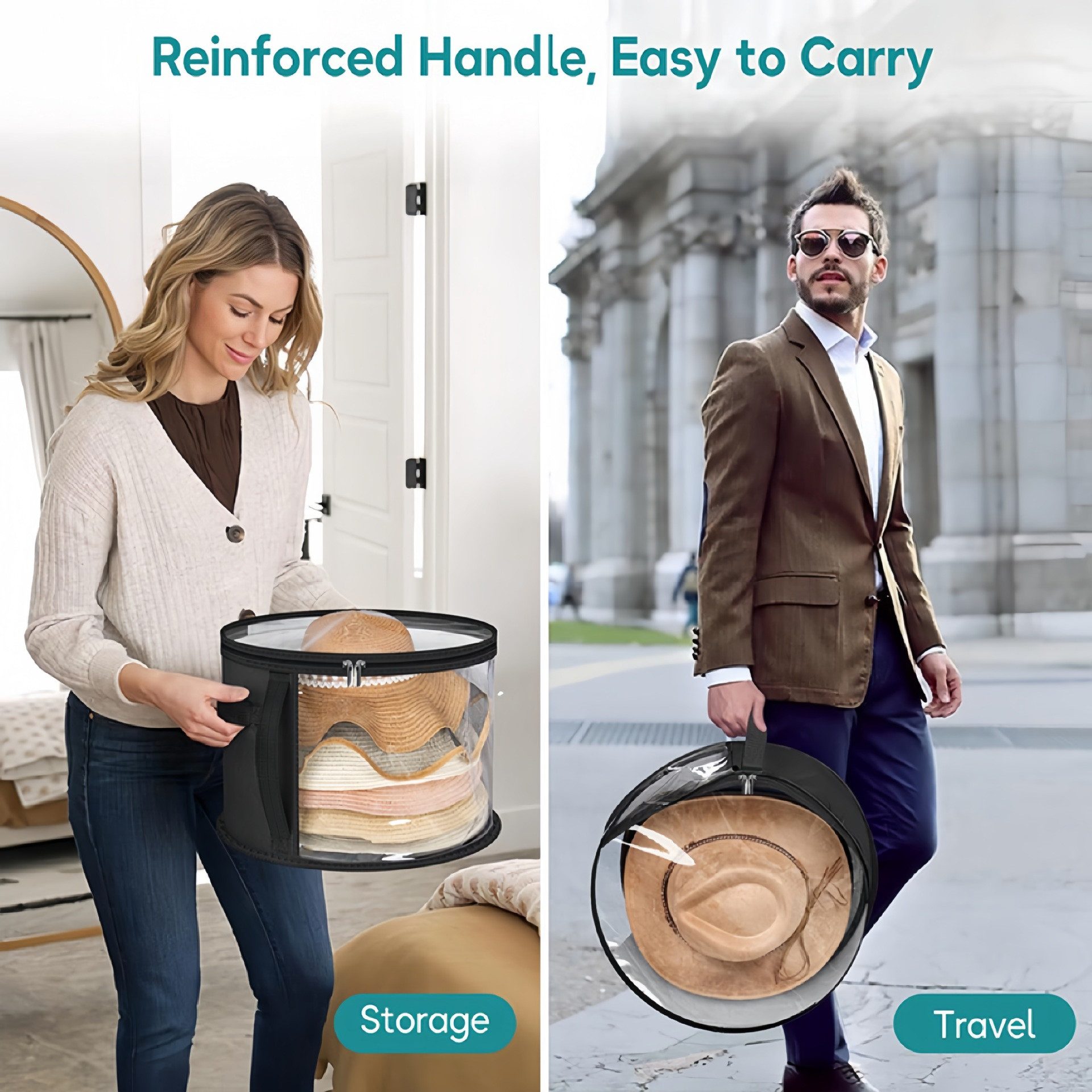 Coonoor Aufbewahrungsbox Übergroße, durchsichtige Hut-Aufbewahrungstasche m günstig online kaufen