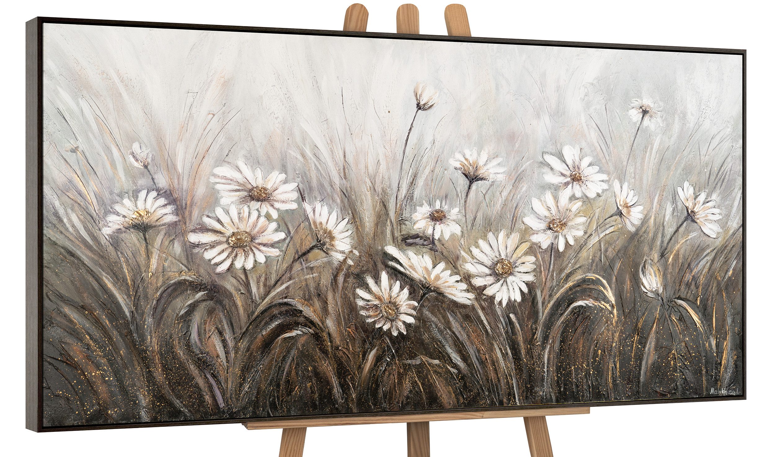 YS-Art Gemälde Gänseblümchen, Blumen, Blumen Leinwand günstig online kaufen