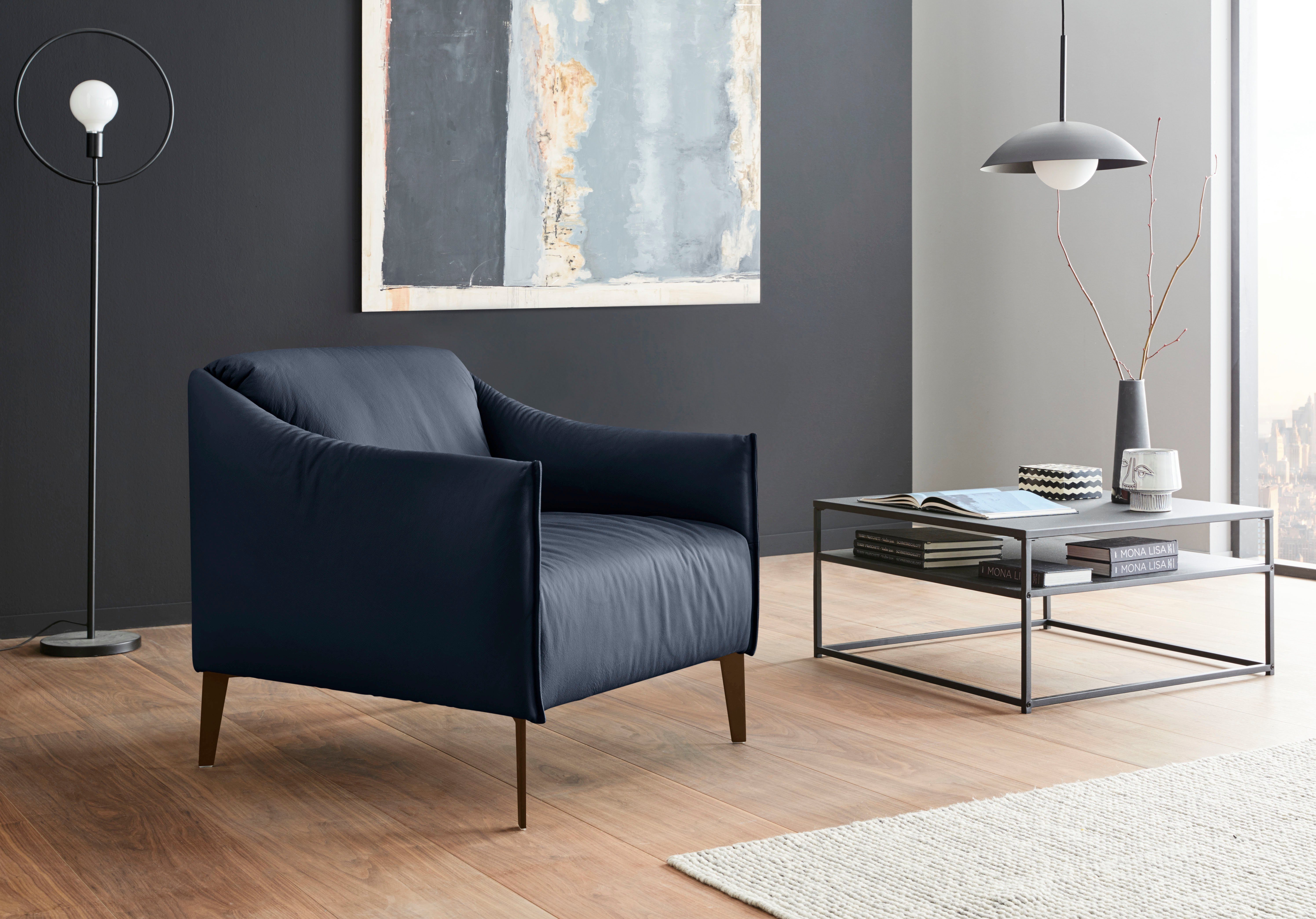 W.SCHILLIG Cocktailsessel sally, mit Metall-Winkelfüßen in Bronze pulverbeschichtet