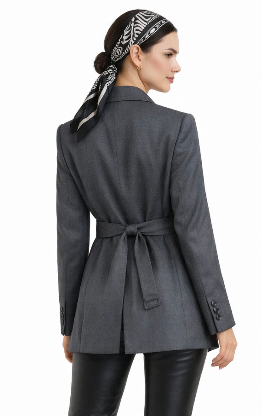 BRUNELLO CUCINELLI Fieldjacket Utility Sakko Doppelreihiger Blazer mit Gürtel Utility-Taschen, Notched-Lapels, Knopfmanschetten