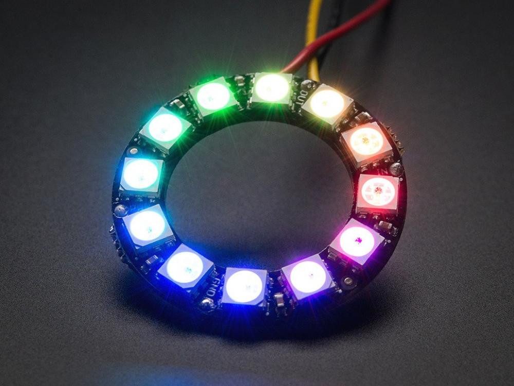 Adafruit LED-Streifen Adafruit NeoPixel Ring - 12 x 5050 RGB LED mit integrierten Treibern