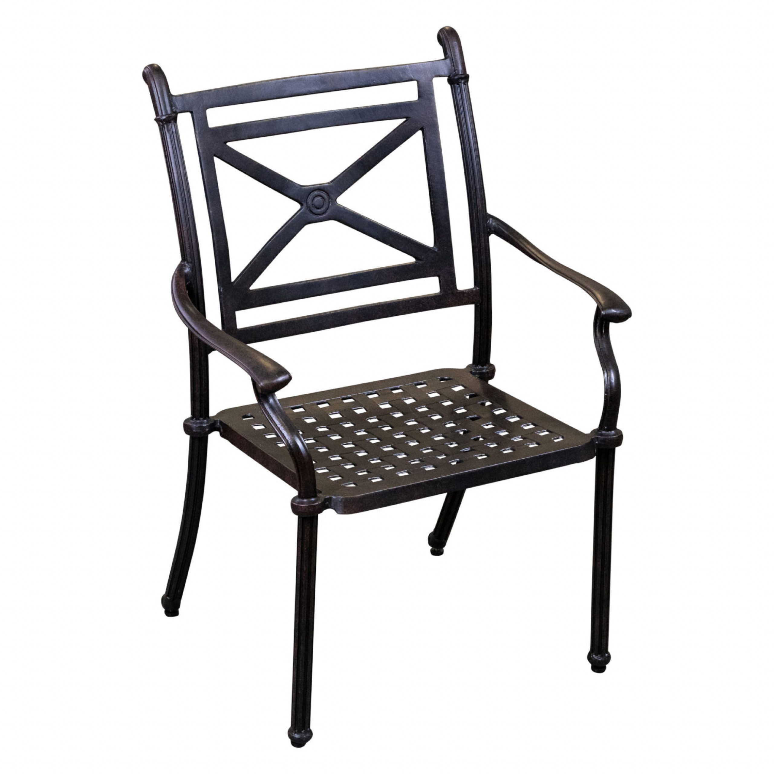 Inko Gartenstuhl Inko Stapelstuhl Carina Alu-Guss bronze 63x71x100 cm Gartenstuhl