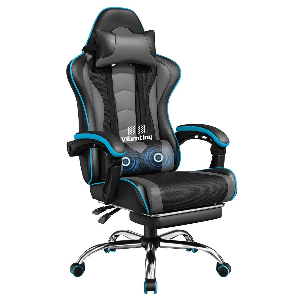 Yaheetech Gaming-Stuhl mit Massagefunktion & Kopfstütze günstig online kaufen