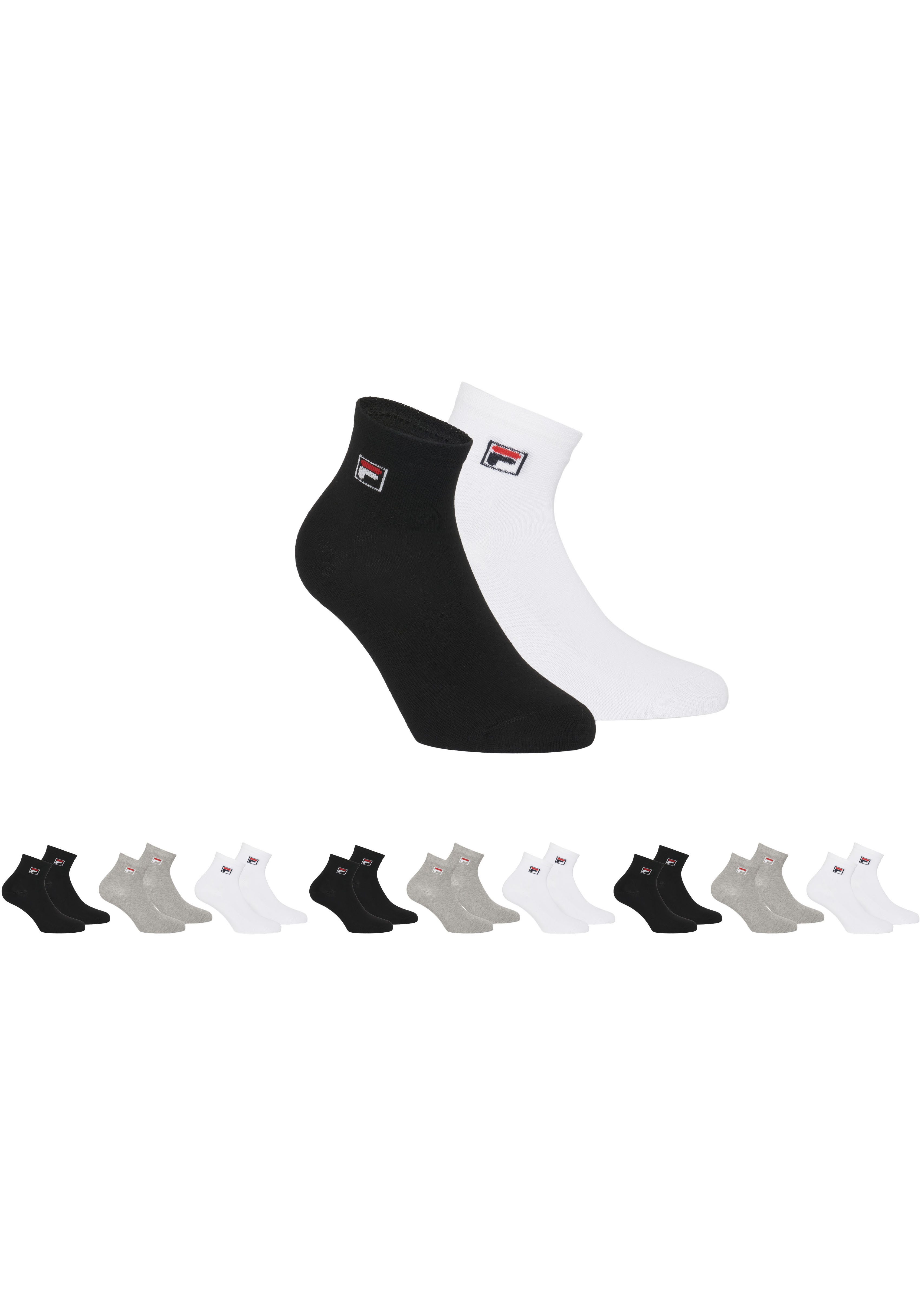 Fila Kurzsocken UNISEX QUARTER PLAIN SOCKS (9-Paar) mit Logo-Schriftzug günstig online kaufen