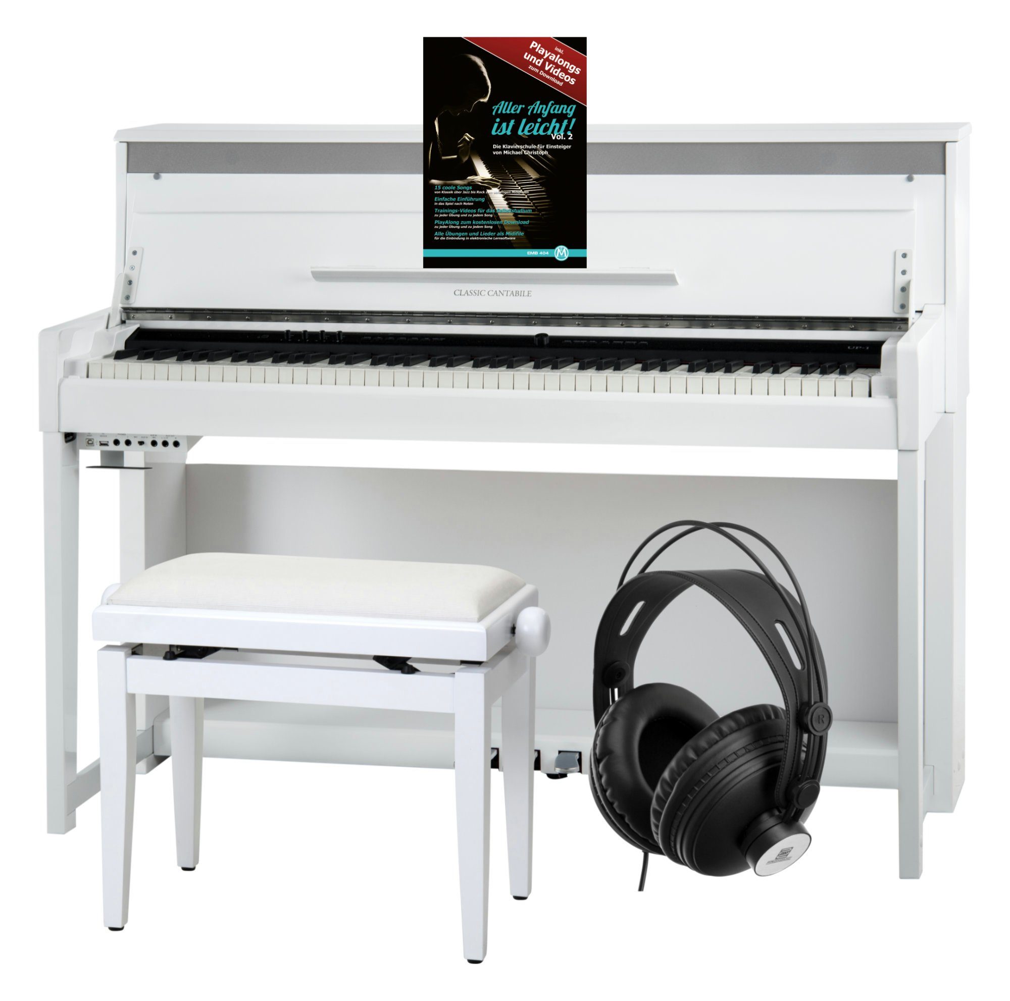 Digitalpiano UP-1 E-Piano Set - 88 gewichtete Tasten mit Graded Hammer-Tastatur