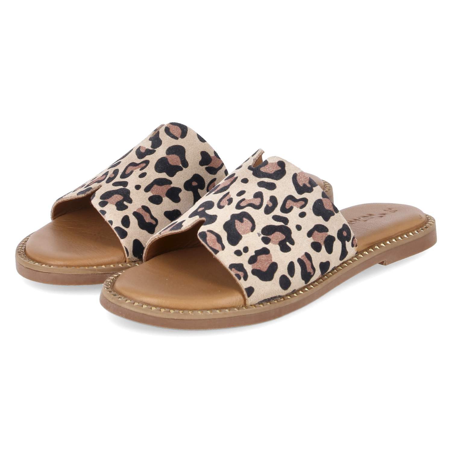 Tamaris Tamaris 1-27136-44-360 Damen Rauleder beige Pantolette