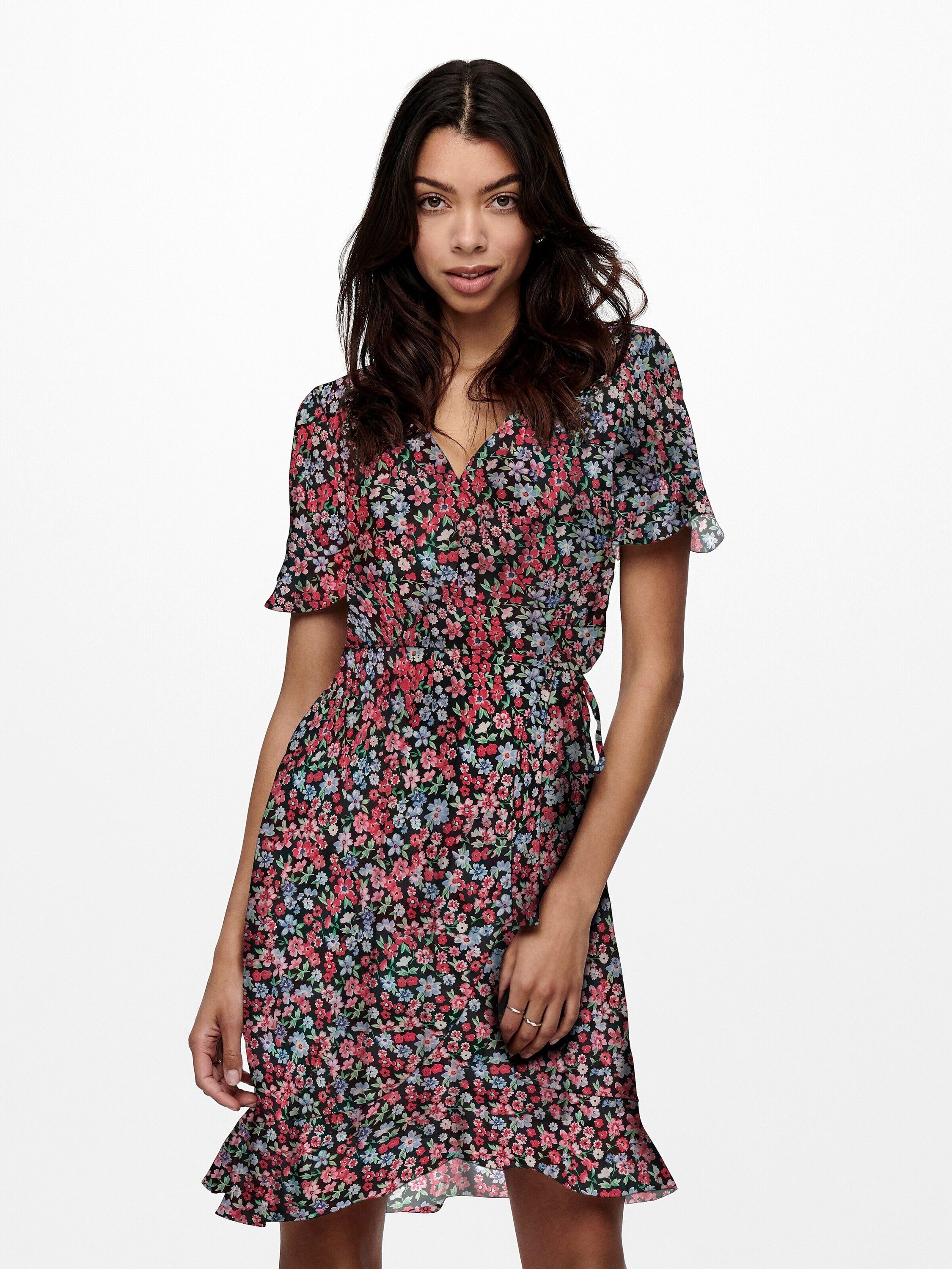 ONLY Midikleid Olivia (1-tlg) Wickel-Design