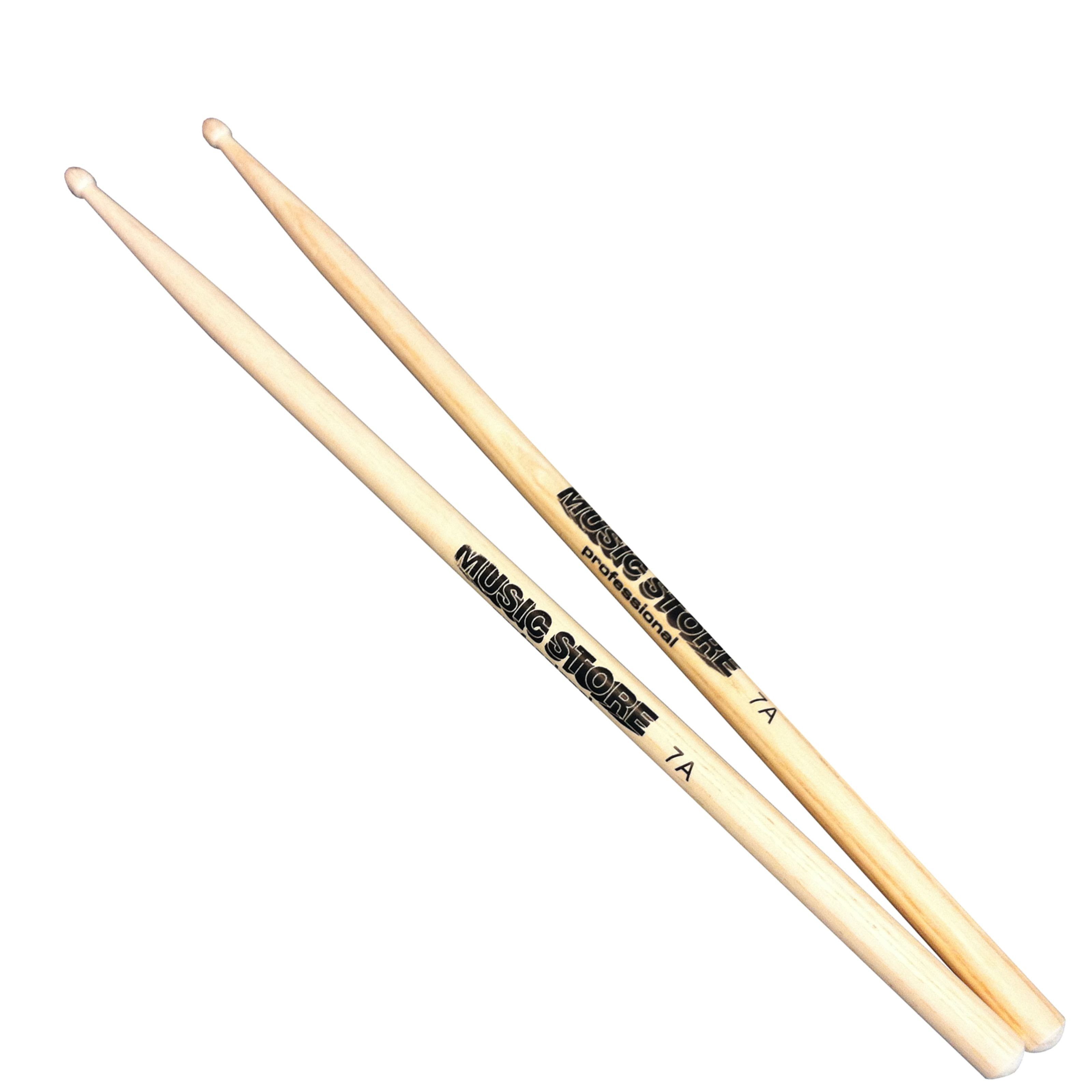 MUSIC STORE Drumsticks (7A Maple Drumsticks, 400mm Länge, 14mm Durchmesser, Acorn Wood Tip, Leicht, Schnelle Spielgeschwindigkeit, Weicher Ton, 30 Tage Money-back Garantie, Sticks, Beater und Mallets, Drumsticks Holztip), Drumsticks, Maple Drumsticks, Acorn Wood Tip