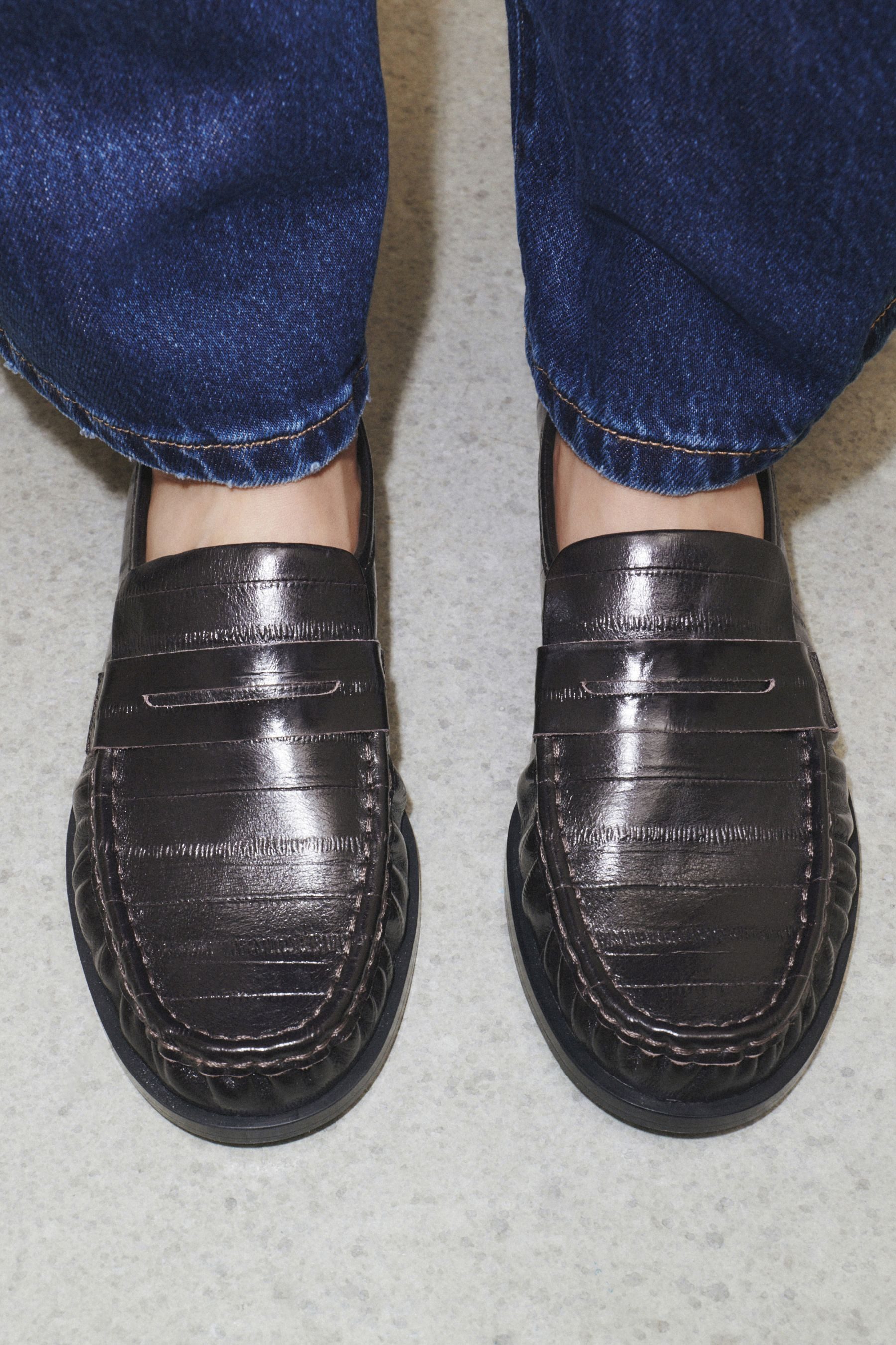 Next Forever Comfort® Loafer aus Leder mit Raffung Loafer – Bild 4 von 5