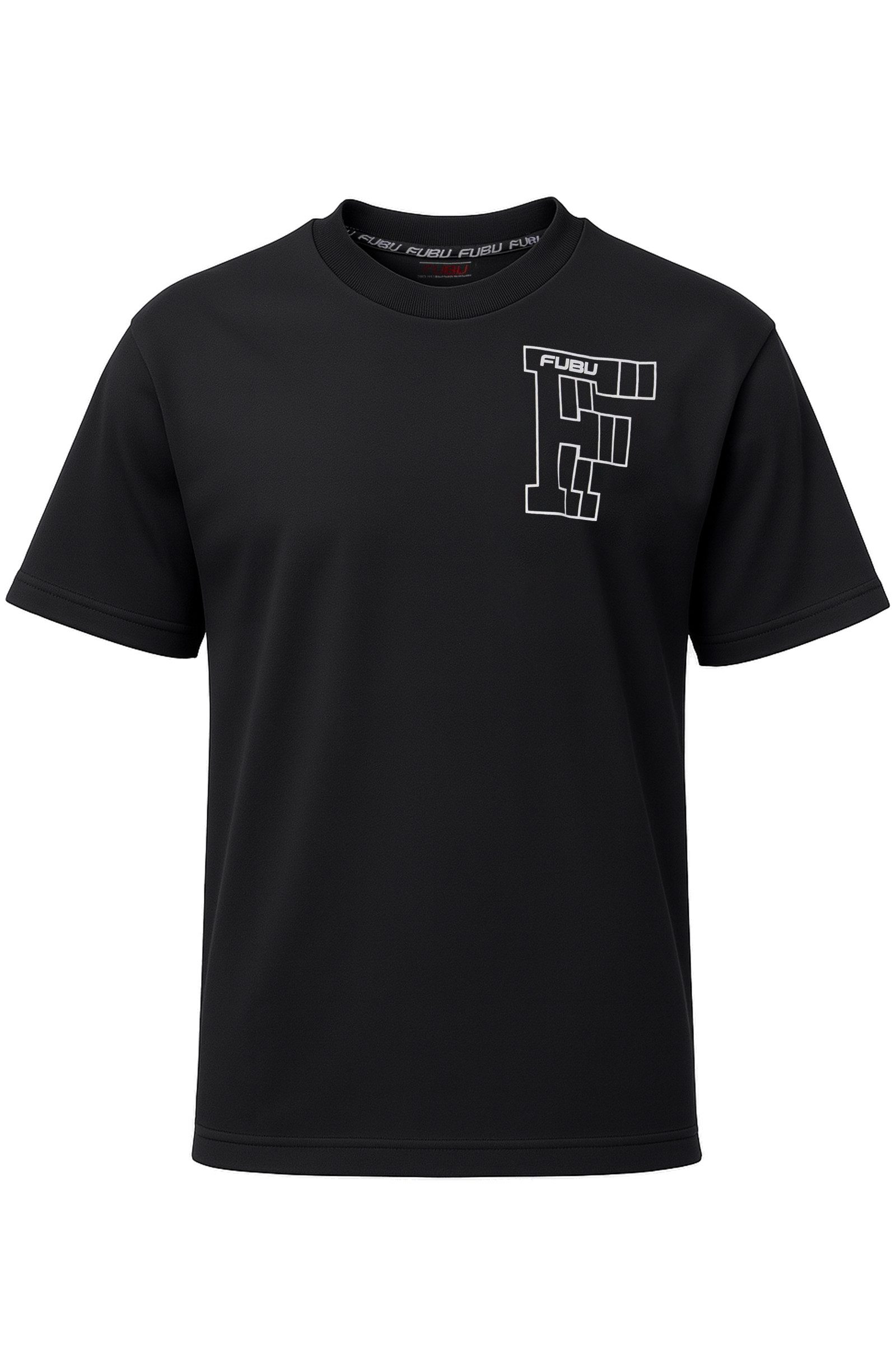 Fubu Print-Shirt Corporate T-Shirt Streetwear Print Schwarz M Print im Brustbereich und auf dem Rücken