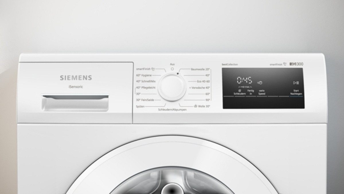 SIEMENS Waschmaschine iQ300 WM14N0H5, 8 kg, 1400 U/min, mit smartFinish-Programm zur Faltenreduzierung