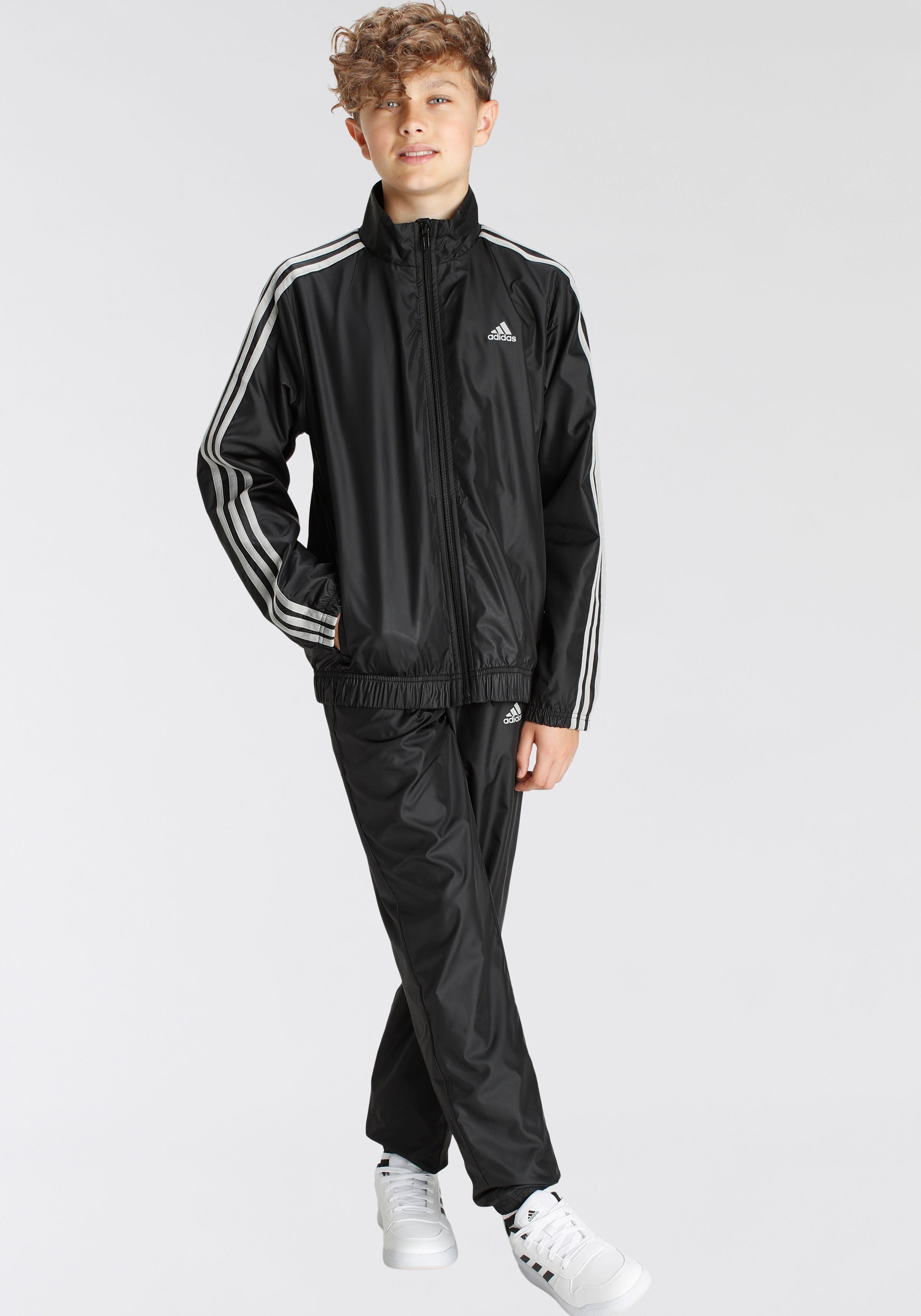 adidas ESSENTIALS (2-tlg) 3-STREIFEN Sportswear Trainingsanzug WOVEN