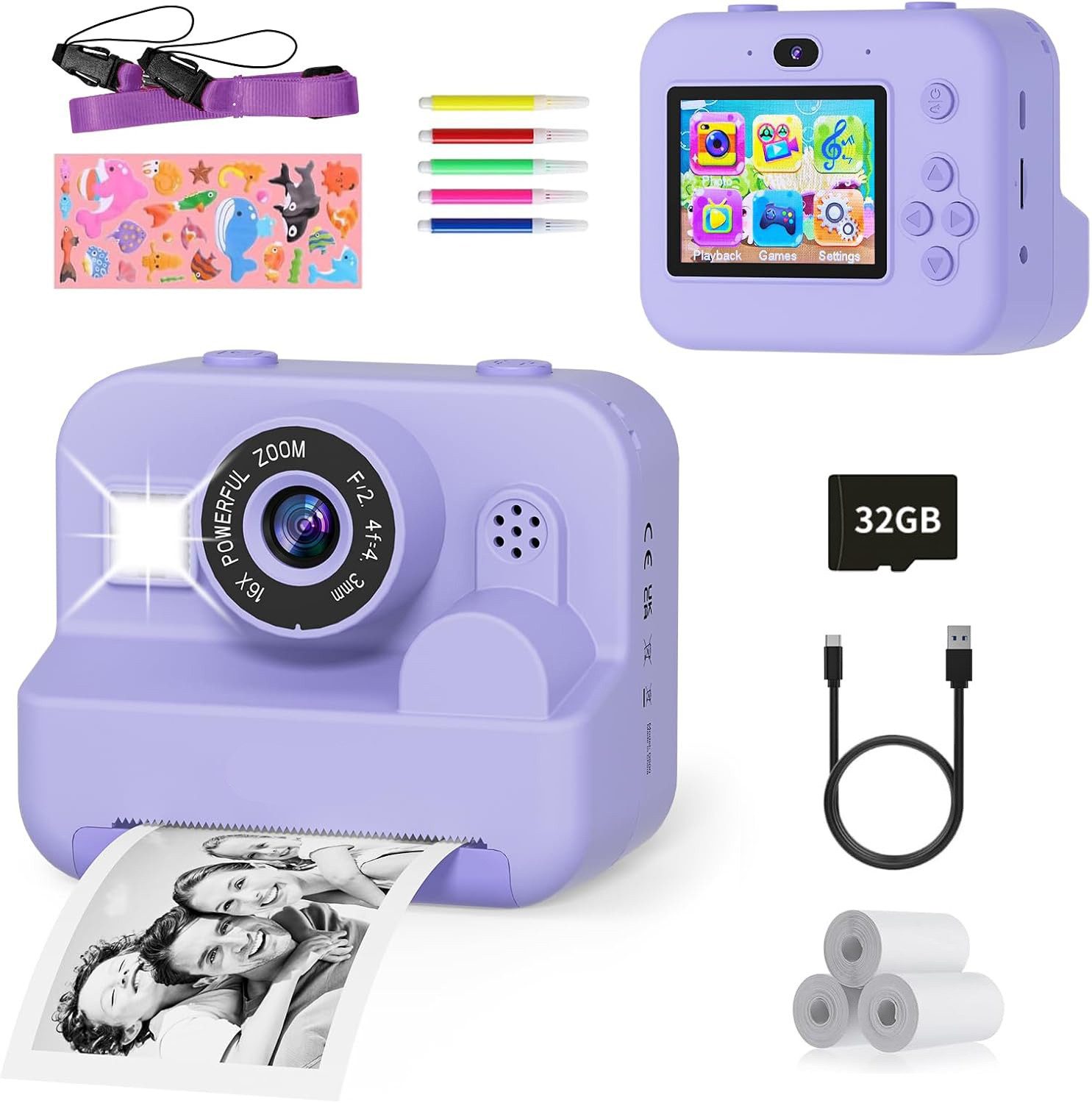 Kinder-Digitalkamera, 2,4-Zoll-Bildschirm, 1080P HD-Kamera, Kinderkamera