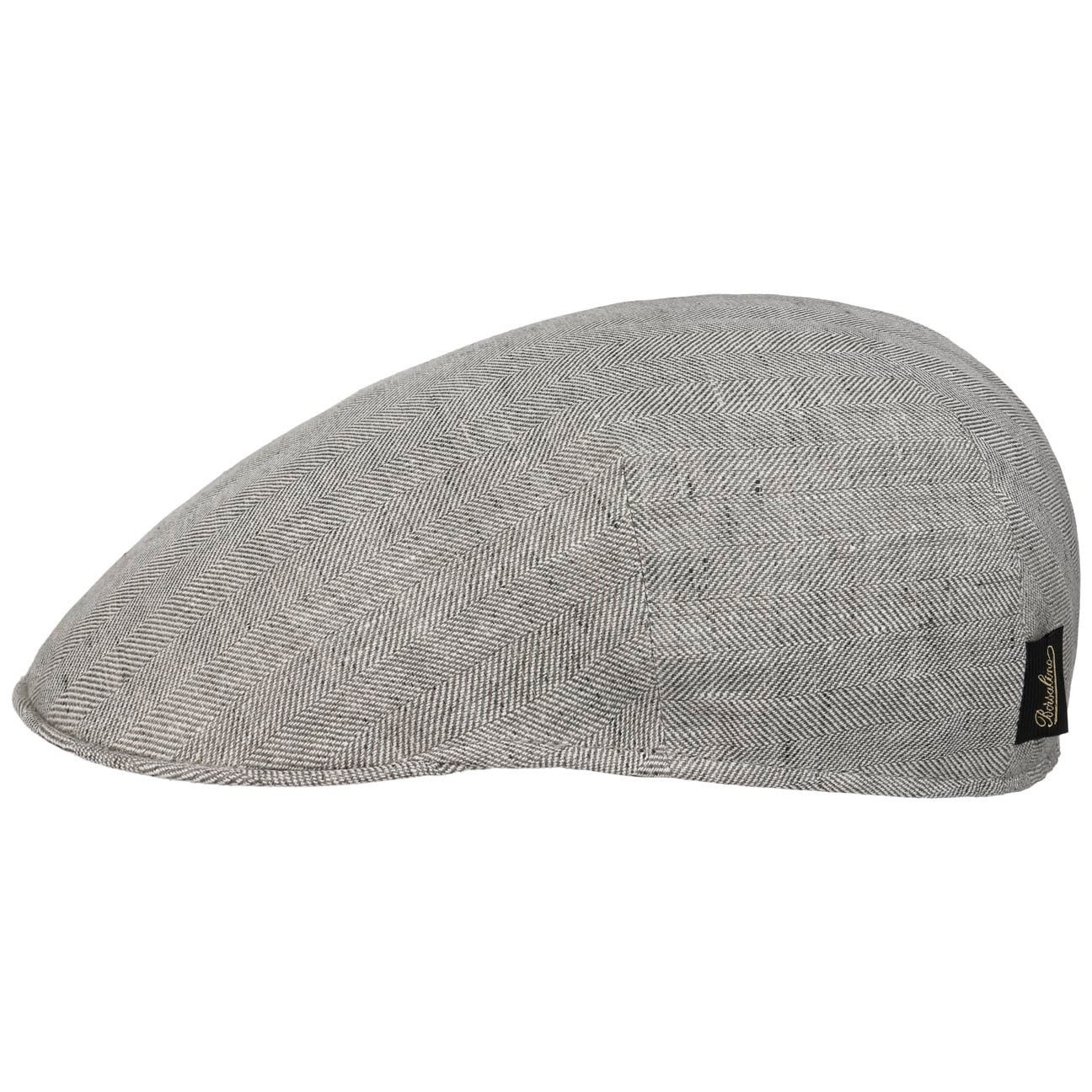 Borsalino Flat Cap (1-St) Schirmmütze mit Schirm, Made in Italy