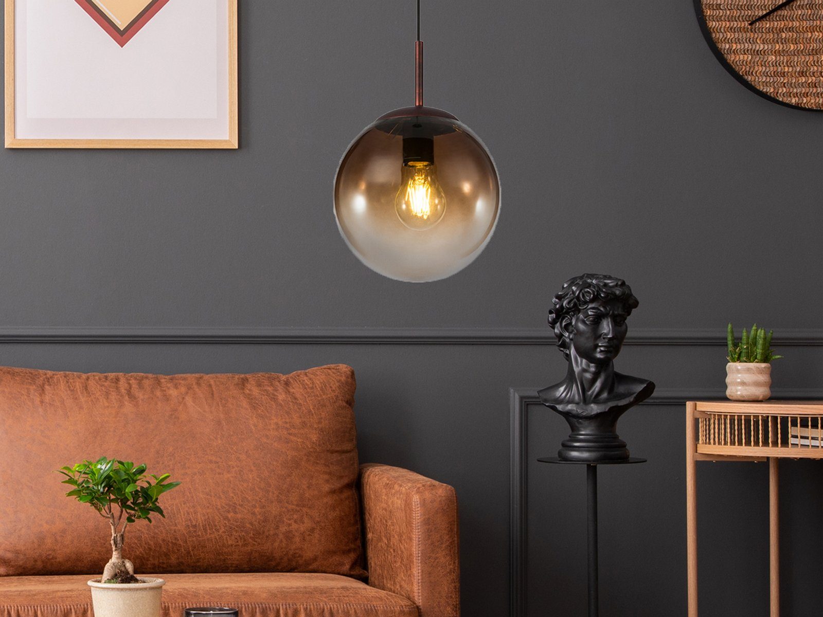 GLOBO LIGHTING LED Pendelleuchte, LED wechselbar, warmweiß, klein ausgefall günstig online kaufen