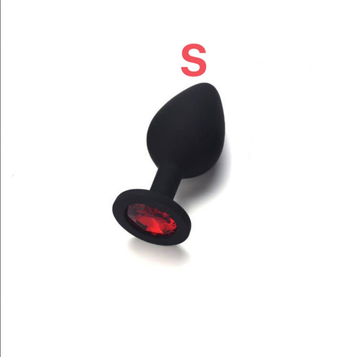 TPFSecret Analplug mit Kristall Schmuckstein für Frauen und Männer, Sexspielzeug Butt Anal Plug Juwel Rot - Größe S