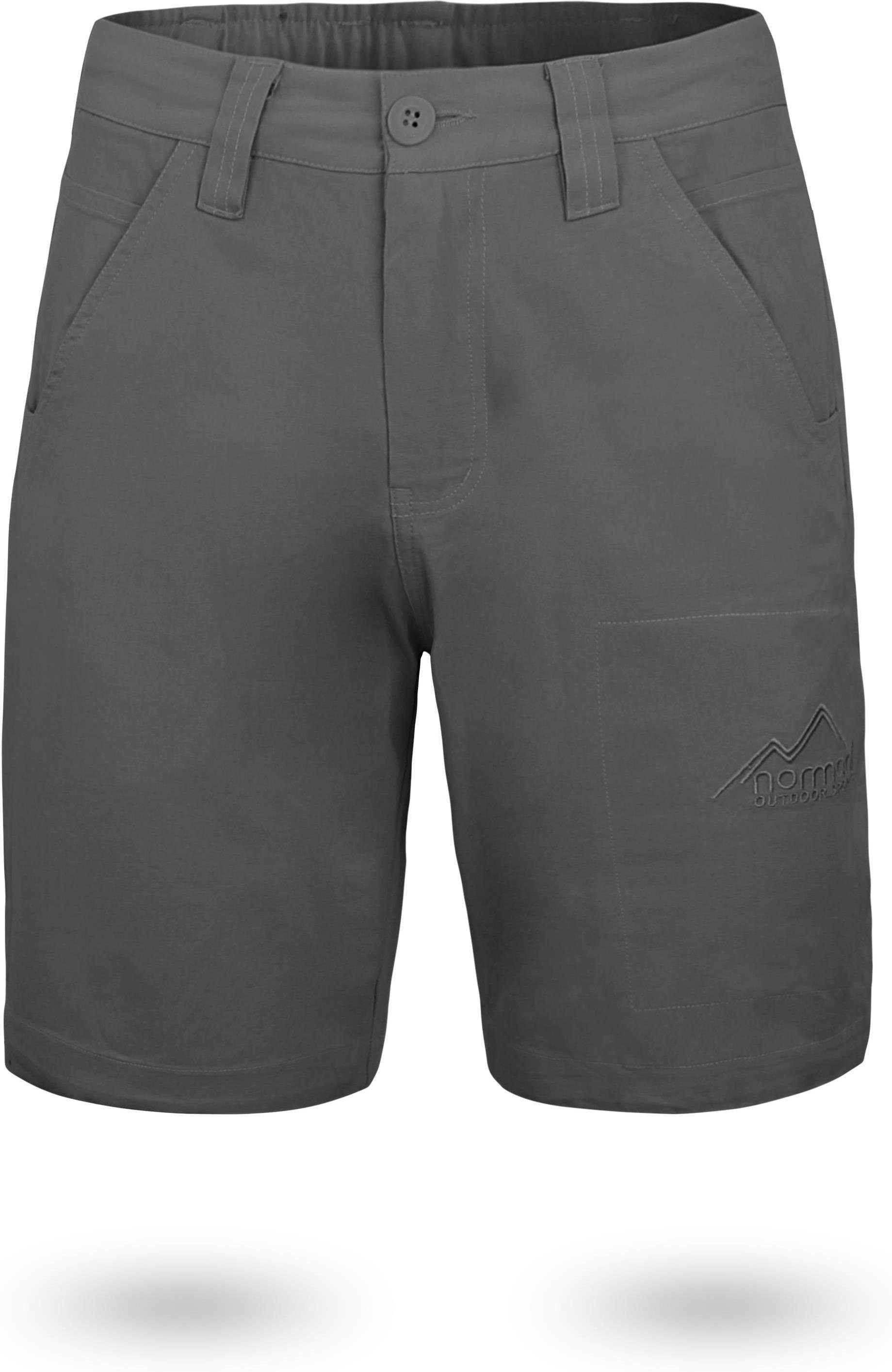 normani Bermudas Herren Shorts Gobi Vintage Shorts kurze Chino Sommershort mit invisible Zippertasche aus 100% Bio-Baumwolle Anthrazit