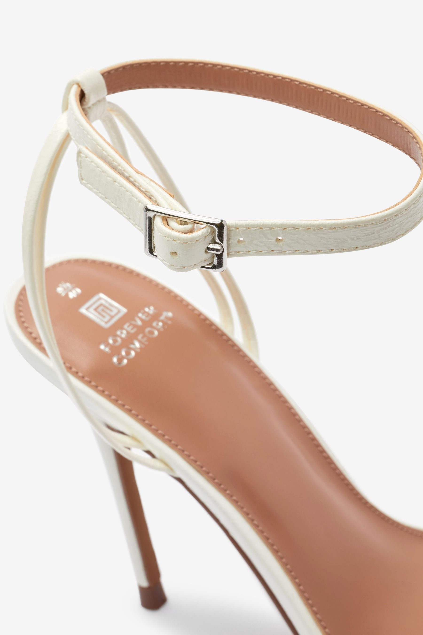 Sandalette Next White Forever (1-tlg) Comfort® Stiletto-Sandaletten Zarte