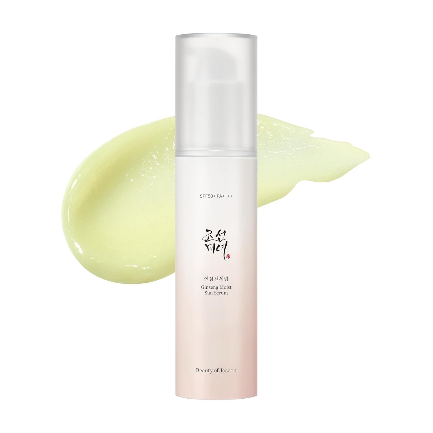 Beauty of Joseon Gesichtsserum Ginseng Moist Sun Serum SPF 50+ PA++++ 50ml – Feuchtigkeitsspendendes Sonnenschutzserum mit Ginseng-Extrakt & Niacinamid, leichte Textur, ohne Weißstich, ideal unter Make-up, für alle Hauttypen geeignet