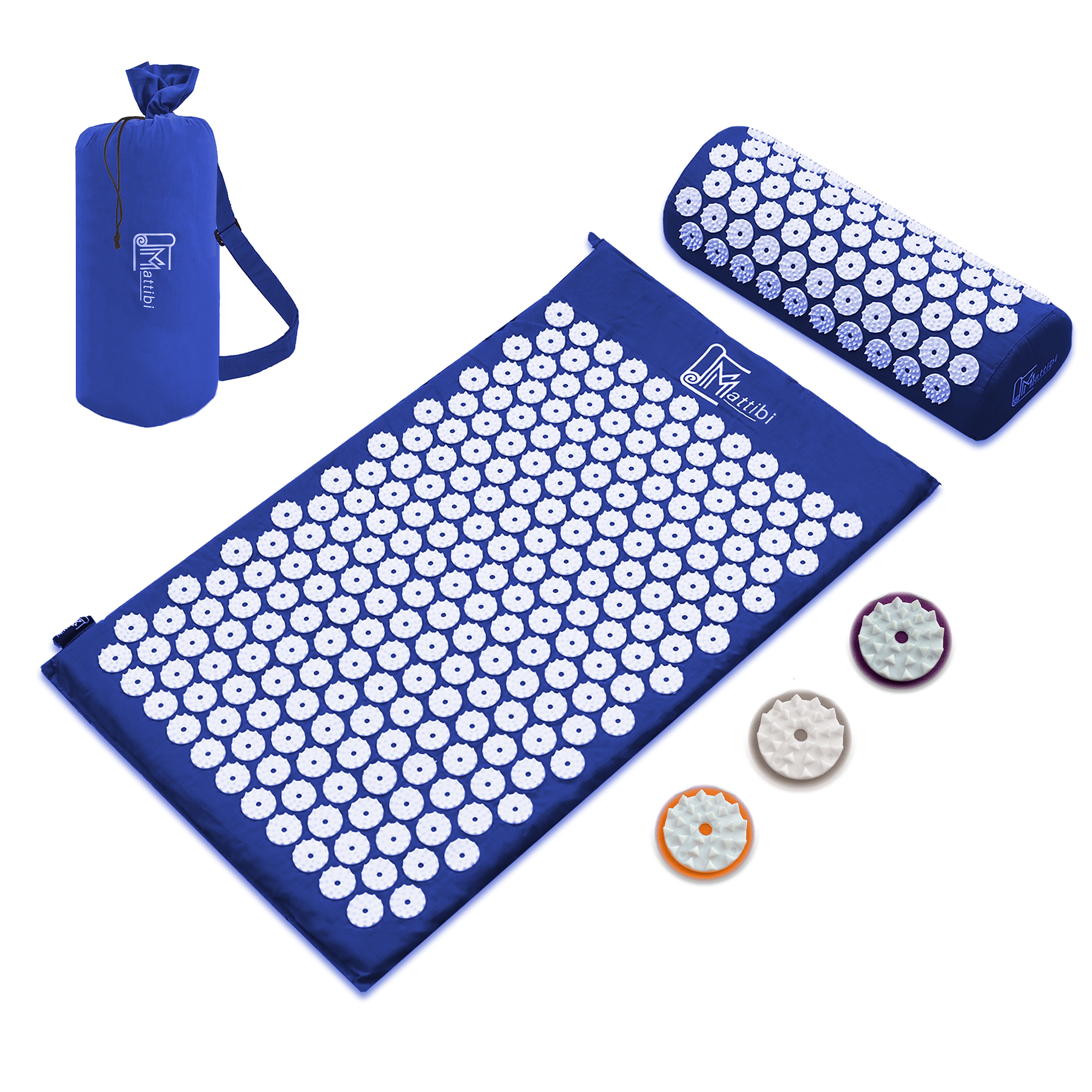 Montegoni Akupressurmatte mit Kissen für Massage & Schmerzlinderung, Shakti Matte Original (mit Praktische Tragetasche, Akupressur Set für Entspannung, Stimulation und Meditation), Stimulierende Spitzen, Entspannung, Schmerzlinderung