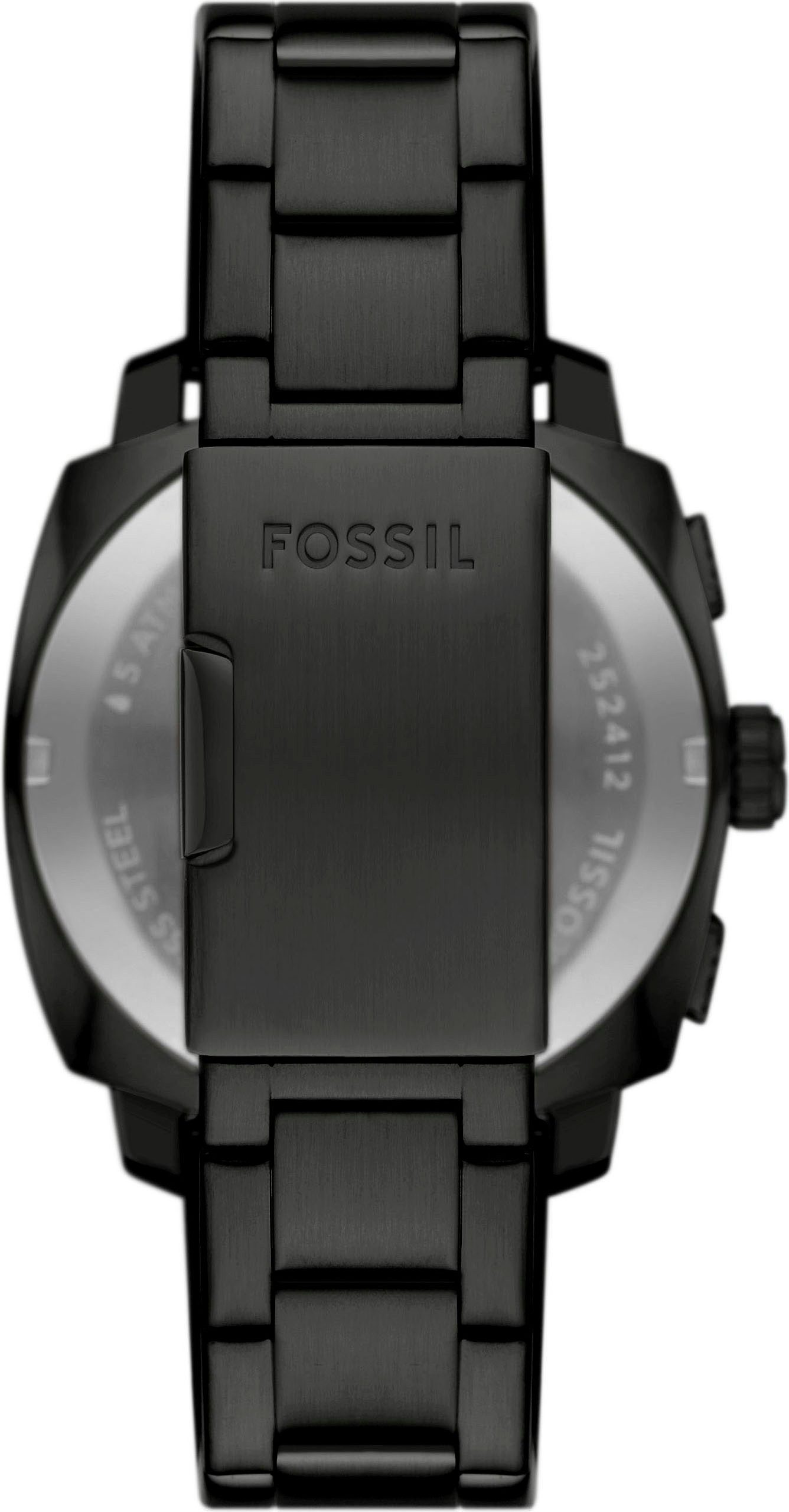 Fossil Chronograph Machine FS6097, Quarzuhr, Armbanduhr, Herrenuhr, Edelstahlarmband, analog
