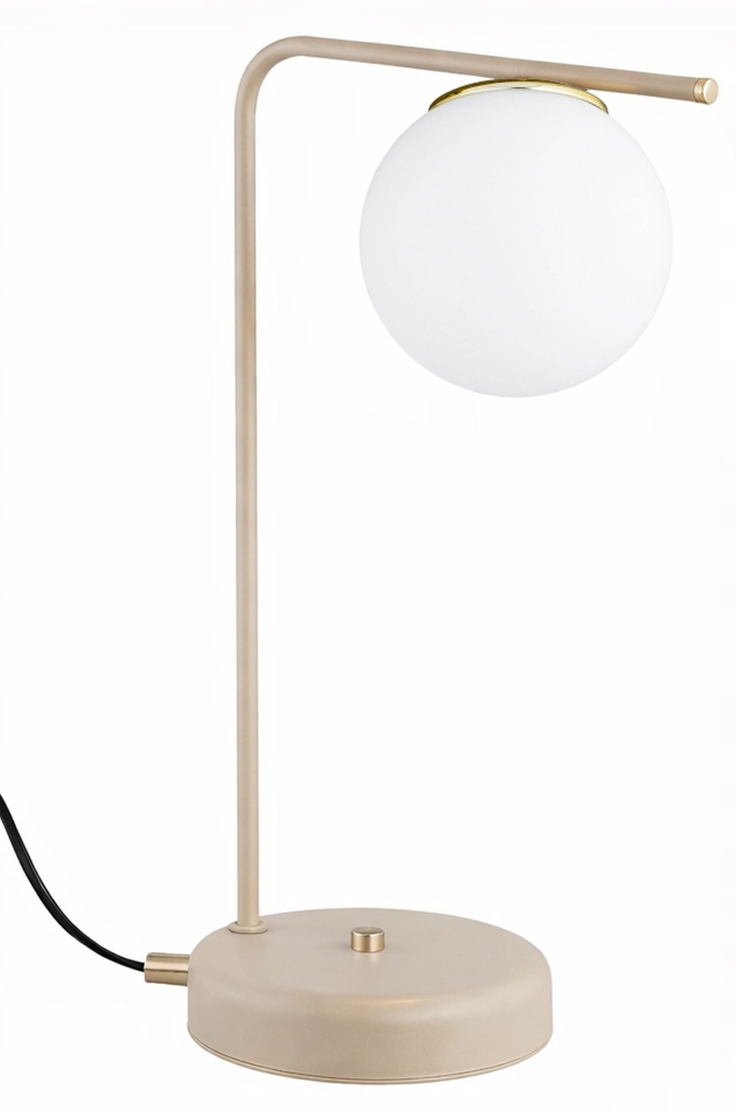 Licht-Erlebnisse Schreibtischlampe MAIKO, ohne Leuchtmittel, 38 cm hoch E27 Kugelschirm Modern