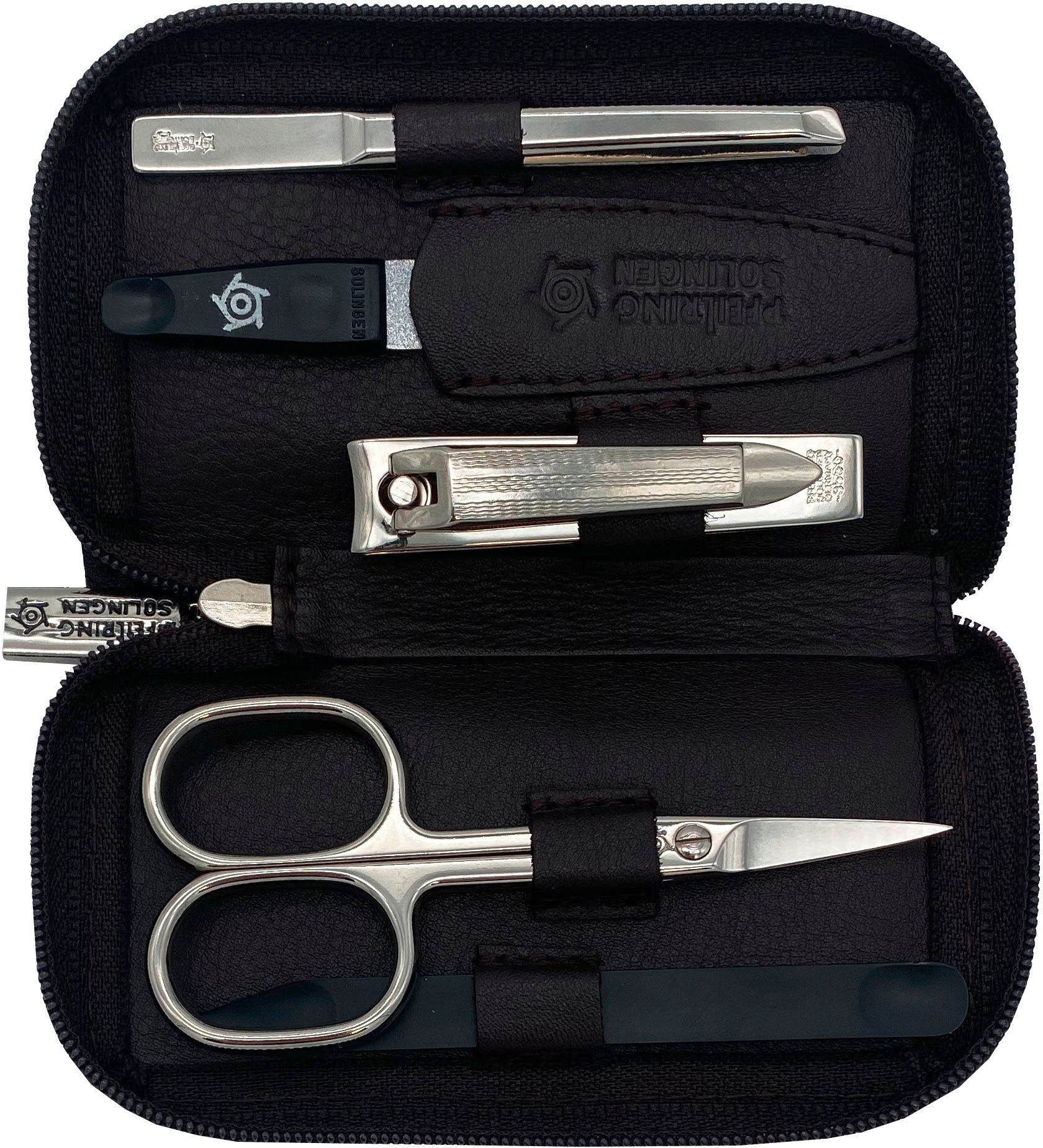 PFEILRING Maniküre-Etui, 5 tlg., Nappaleder