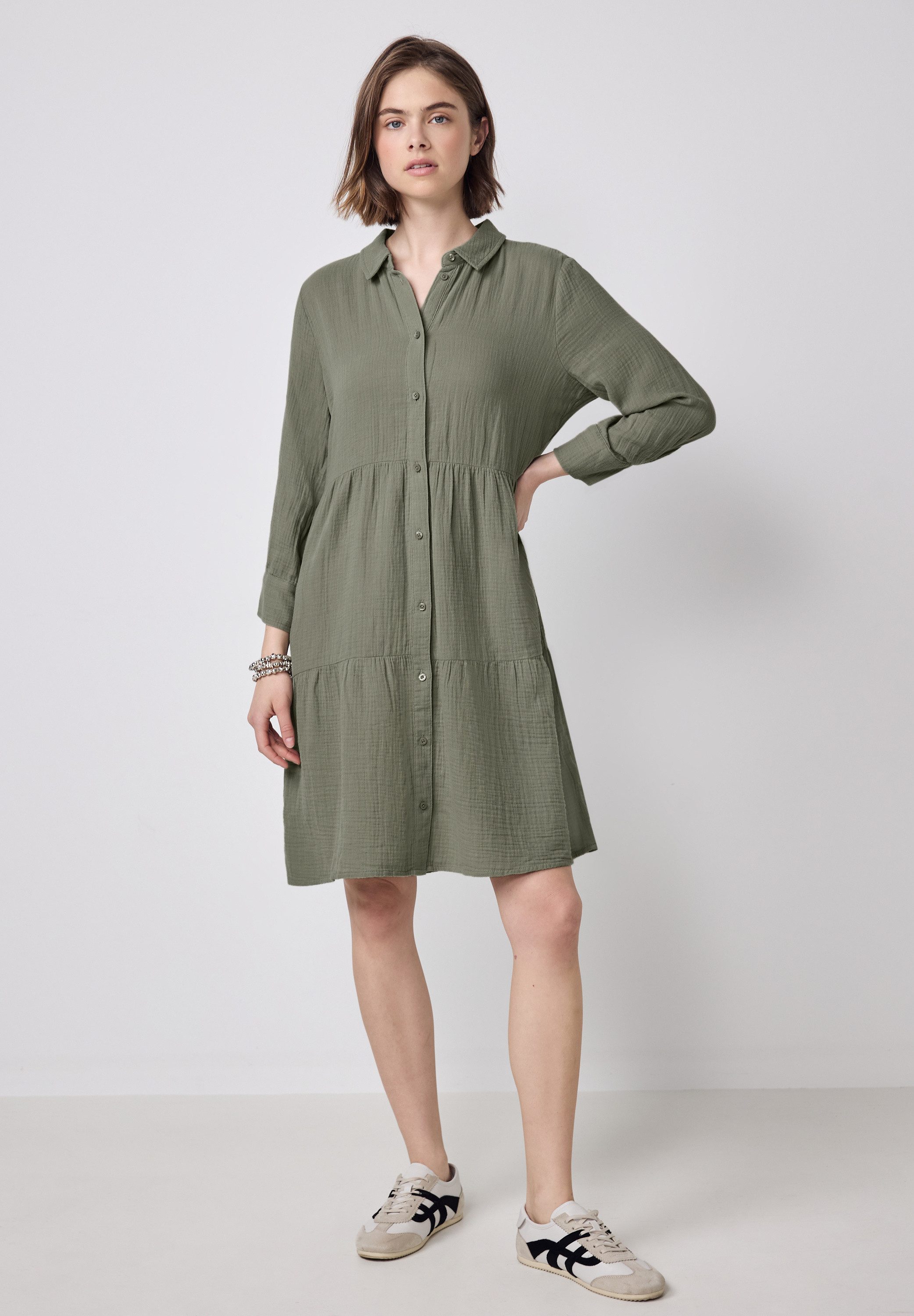 STREET ONE STUDIO Blusenkleid aus 100% Baumwolle