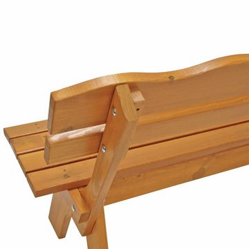 DEGAMO Gartenbank FREITAL (1-St), 3-sitzer 150cm, massive Kiefer hell lackiert