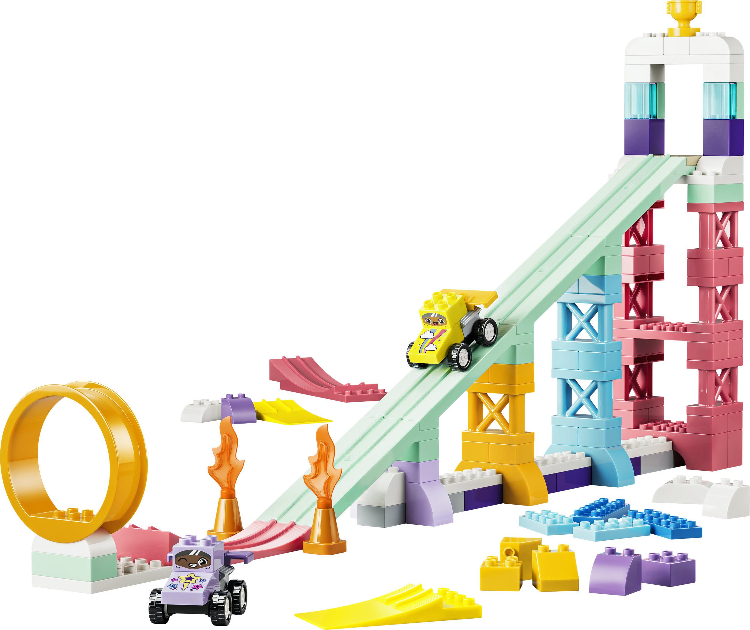 LEGO® Kreative Sprungschanzen mit kleinen Flitzern 3-in-1-Set (10478) Konstruktionsspielsteine, (111 St), LEGO DUPLO Town; Made in Europe