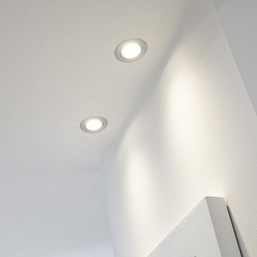 LEDANDO LED Einbaustrahler LED Einbaustrahler Set extra flach in aluminium matt mit 5W LED von LE