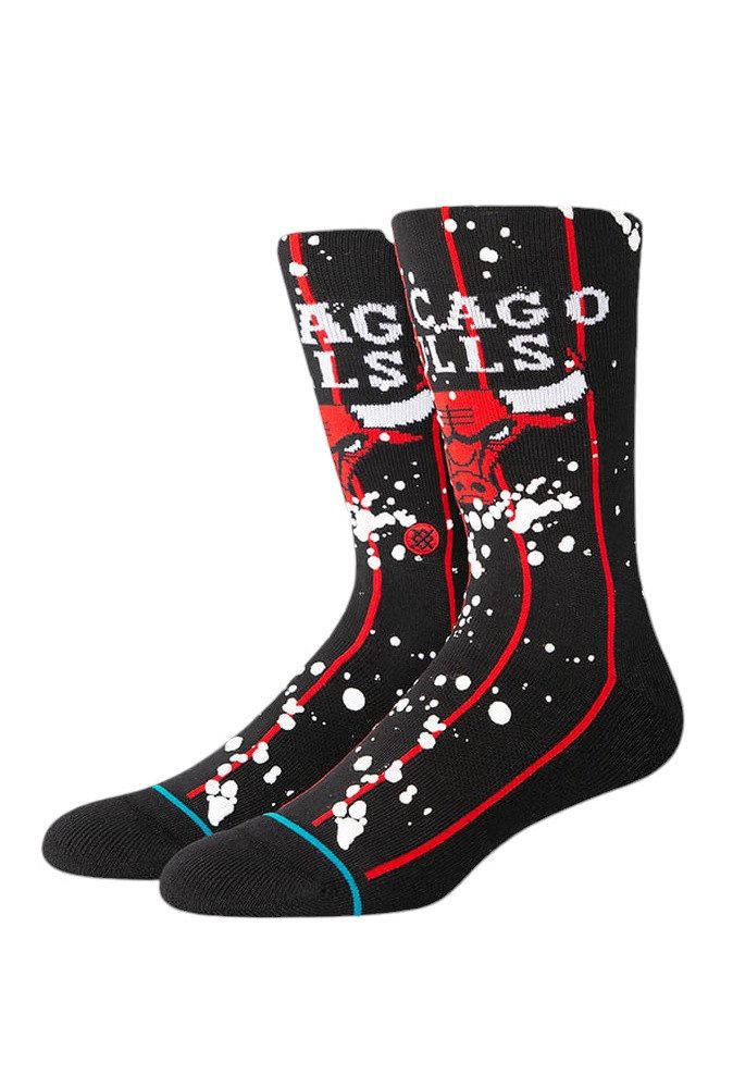 Stance Socken Tagessocke Crew Overspray CHI schwarz/rot - 1 Paar günstig online kaufen