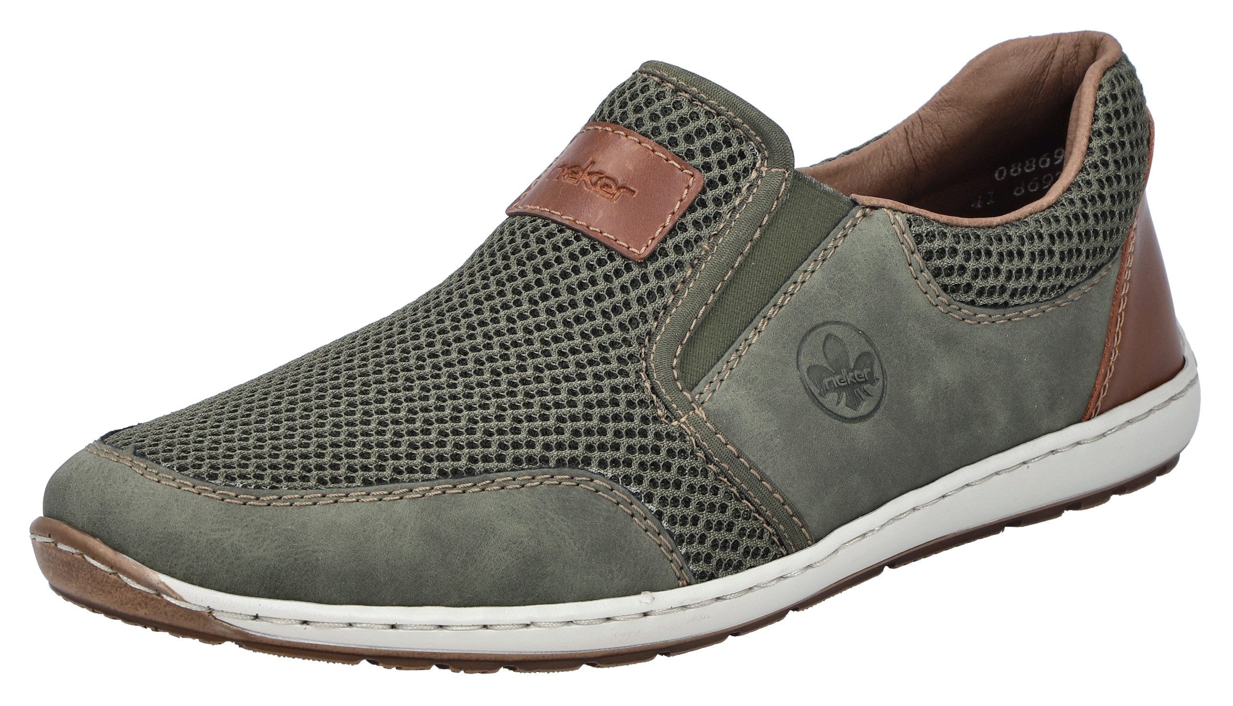 Rieker Slipper Sommerschuh, Schlupfschuh, Freizeitschuh mit kontrastfarbene günstig online kaufen