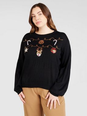 Vero Moda Curve Strickpullover GARLAND (1-tlg) Pailletten