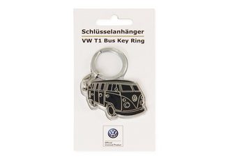 VW Collection by BRISA Schlüsselanhänger Volkswagen Schlüsselring im T1 Bulli Bus Design, Hartemaille/Vernickelt