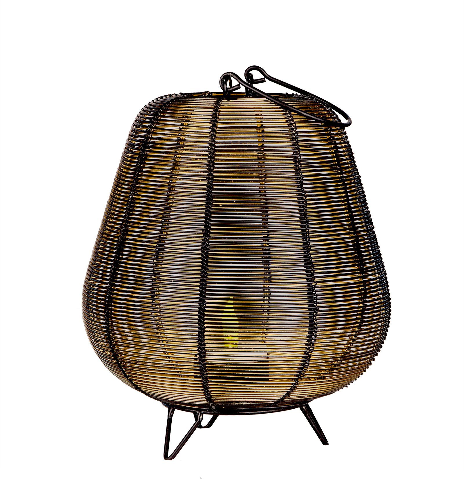 BigDean Windlicht »Design Kerzenhalter 19 cm für Teelichter − Kerzenständer  aus Metall−Draht schwarz−gold − Teelicht−Halter mit Henkel« (1 Stück)  online kaufen | OTTO
