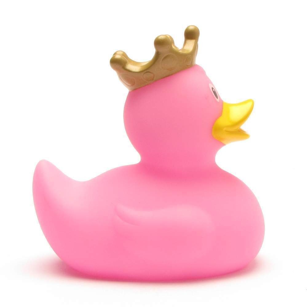 Lilalu Badespielzeug Badeente Quietscheente König pink