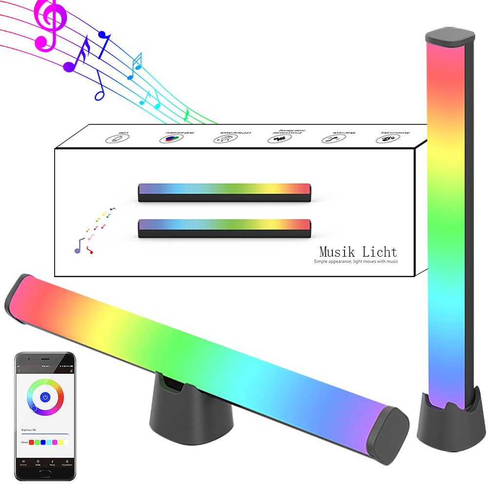 Rosnek LED Stripe Smarte, RGB, 4 Musikmodi, Bluetooth,für Gaming PC TV  Zimmer, LED Backlight, TV Hintergrundbeleuchtung