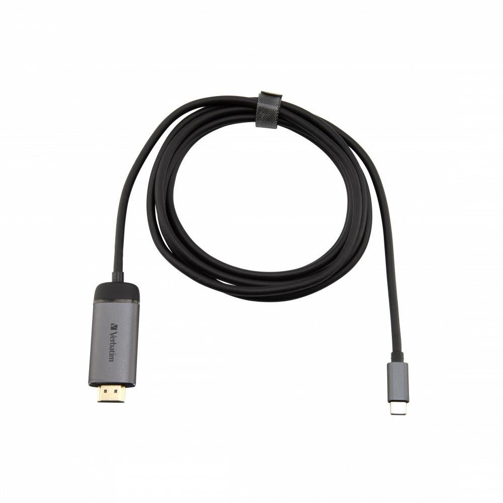 Verbatim USB-C auf HDMI 4K USB-Adapter, Anschluss von USB-C oder Thunderbolt 3-fähigen Laptops